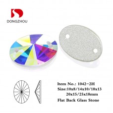 DZ 1042 with 2 hole oval sew on stone 10*8mm DZ 1042 with 2 hole oval sew on stone 10*8mm